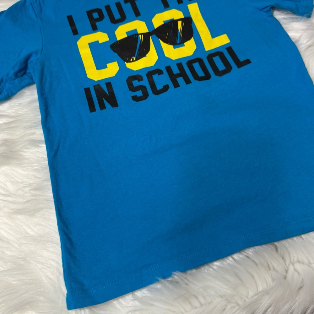 The Children’s Place Youth Boy Size Sm (5/6) Blue and Yellow Short Sleeve Tee - Picture 5 of 12